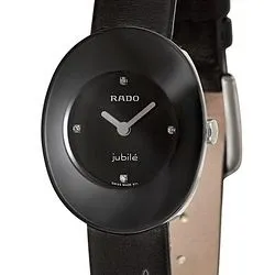 R53743715 שעון ראדו מיוחד לנשים מסדרת אסנזה | שעון משובץ 4 יהלומים אלגנטי ברצועת עור שנתיים אחריות מלאי מוגבל | Rado Women';s R53743715 ';Esenza Jubile