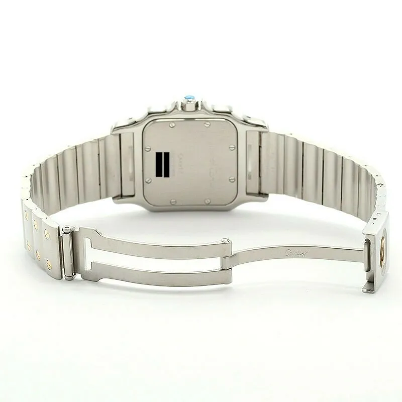 W20030C4 קרטייה סנטוס ג';לבי 29 מ';';מ הגדול | דגם משולב זהב בלוח אפור מיוחד | שעון יד 2 במצב מצויין כולל שנתיים אחריות | דגם יוניסקס | Cartier Santos W20030C4 18k & Steel 29mm UNISEX Watch