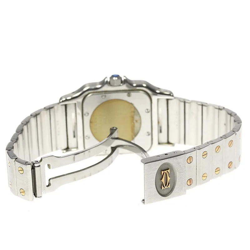 W20030C4 קרטייה סנטוס ג';לבי 29 מ';';מ הגדול | דגם משולב זהב בלוח אפור מיוחד | שעון יד 2 במצב מצויין כולל שנתיים אחריות | דגם יוניסקס | Cartier Santos W20030C4 18k & Steel 29mm UNISEX Watch