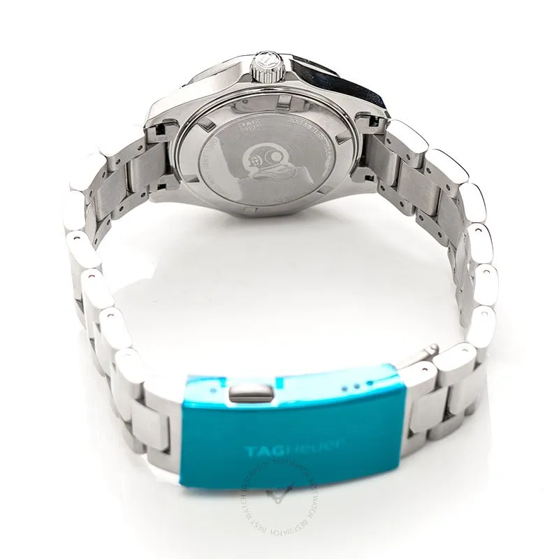 WAY131L.BA0748 שעון טאג הויאר אקוורייסר לנשים | דגם בלוח פנינה כחול מיוחד משובץ 11 יהלומים | 300 מטר | שנתיים אחריות | TAG Heuer Aquaracer Quartz 35mm Ladies Watch Blue