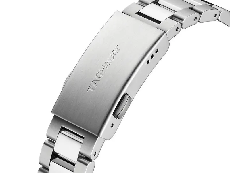 WAY131M.BA0748 שעון טאג הויאר לנשים משובץ 11 יהלומים לוח שחור פנינה | דגם 300 מטר מסדרת אקווה רייסר | שנתיים אחריות | TAG Heuer Aquaracer Lady Black/Steel ?35 mm,model WAY131M.BA0748