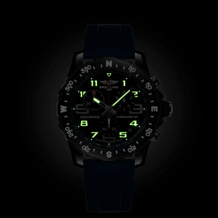 X82310D51B1S2 שעון ברייטלינג לגברים מהסדרה החדשה | דגם סופר קל וחזק | כרונוגרף ברצועת ספורט | 5 שנים אחריות | New Breitling Endurance Pro 44MM Men';s Watch X82310D51B1S2