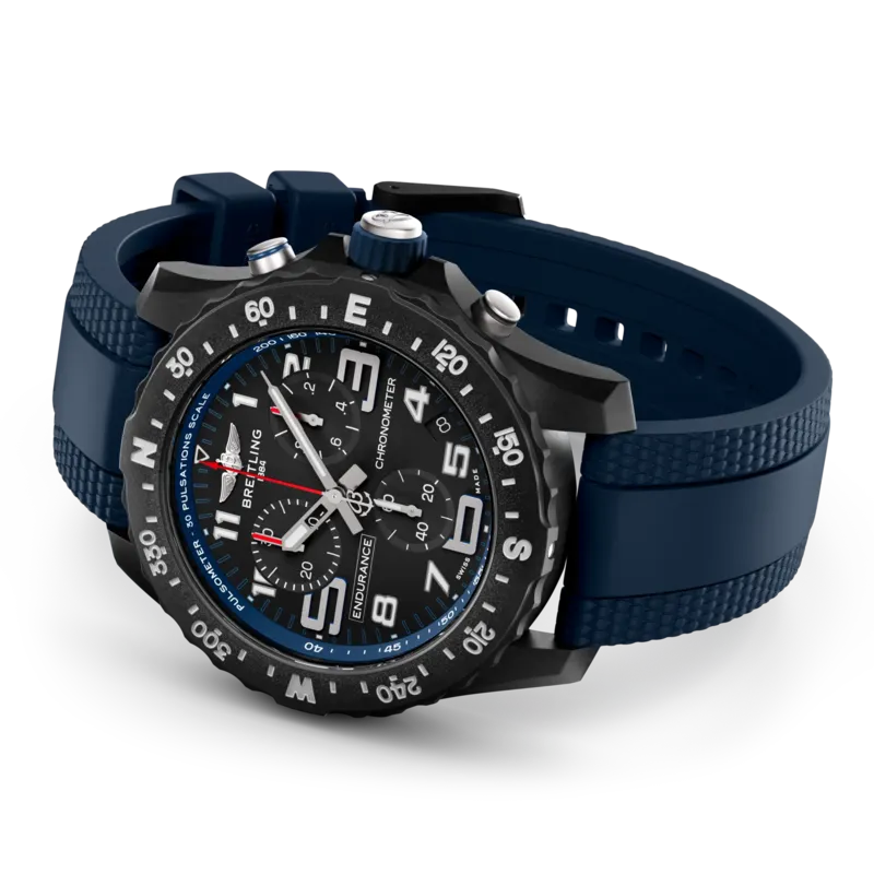 X82310D51B1S2 שעון ברייטלינג לגברים מהסדרה החדשה | דגם סופר קל וחזק | כרונוגרף ברצועת ספורט | 5 שנים אחריות | New Breitling Endurance Pro 44MM Men';s Watch X82310D51B1S2