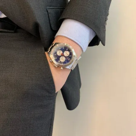 T131.617.11.042.00 שעון טיסו לגברים ספורטיבי אלגנטי | דגם כרונוגרף בלוח כחול מיוחד | שעון גדול כולל שנתיים אחריות | Tissot T-Sport PRS516 Chronograph 45mm Mens Watch Blue T1316171104200