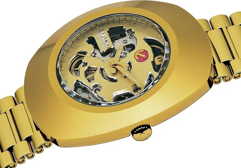 R-60643025 שעון ראדו יבואן רשמי מסדרת אוריג';נל | דגם חדש סקלטון 35 מ';';מ יוניסקס | מנגנון אוטומטי | מלאי מוגבל | 5 שנים אחריות | Rado The Original Automatic Gold Skeleton Watch R12064253