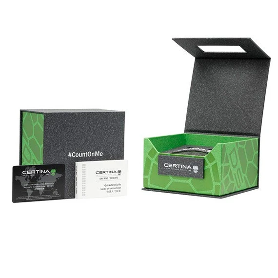 C045.010.11.051.00 שעון סרטינה די אס 8 מהסדרה חדשה לנשים | לוח שחור עם תאריכון | רצועת פלדת אל חלד | 5 שנים אחריות יבואן רשמי | CERTINA DS-8 31mm Ladies Watch C0450101105100