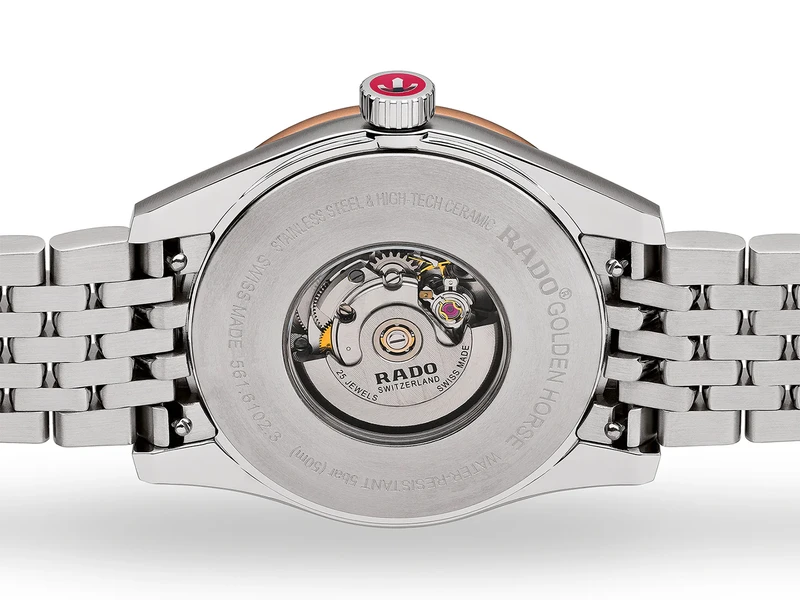R-61003070 שעון מיוחד של ראדו יבואן רשמי | דגם הייפרכרום באזל זהב רוז | מנגנון אוטומטי | לוח אפור משובץ 12 יהלומים עם 5 שנים אחריות | מלאי מוגבל | Rado HyperChrome Classic Automatic Diamonds R33100703