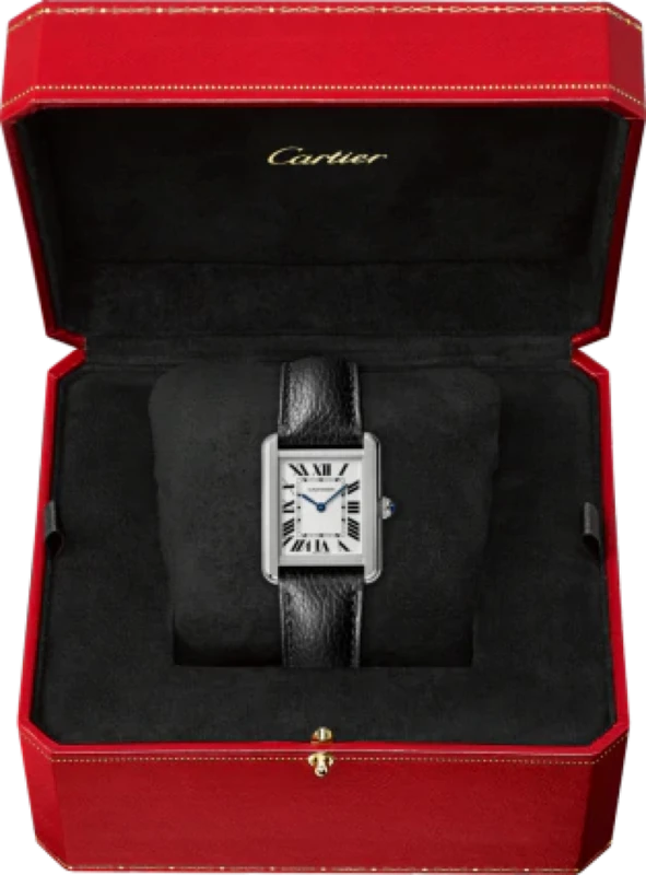 WSTA0030 שעון יד קרטייה טנק סולו לאישה דגם סמול | שעון יד 2 כמו חדש | רצועה חדשה כולל תעודות וקופסא | שנה אחריות | Cartier Tank Solo Watch Small Model, Quartz Movement, Steel, Leather WSTA0030
