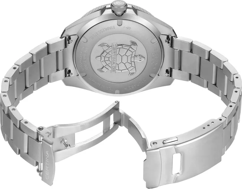 C047.452.11.081.01 שעון סרטינה חדש מסדרת DS-X | דגם משולב באזל אדום עם מצפן | GMT כולל 5 שנים אחריות | Certina DS-X GMT 41mm Mens Watch C0474521108101