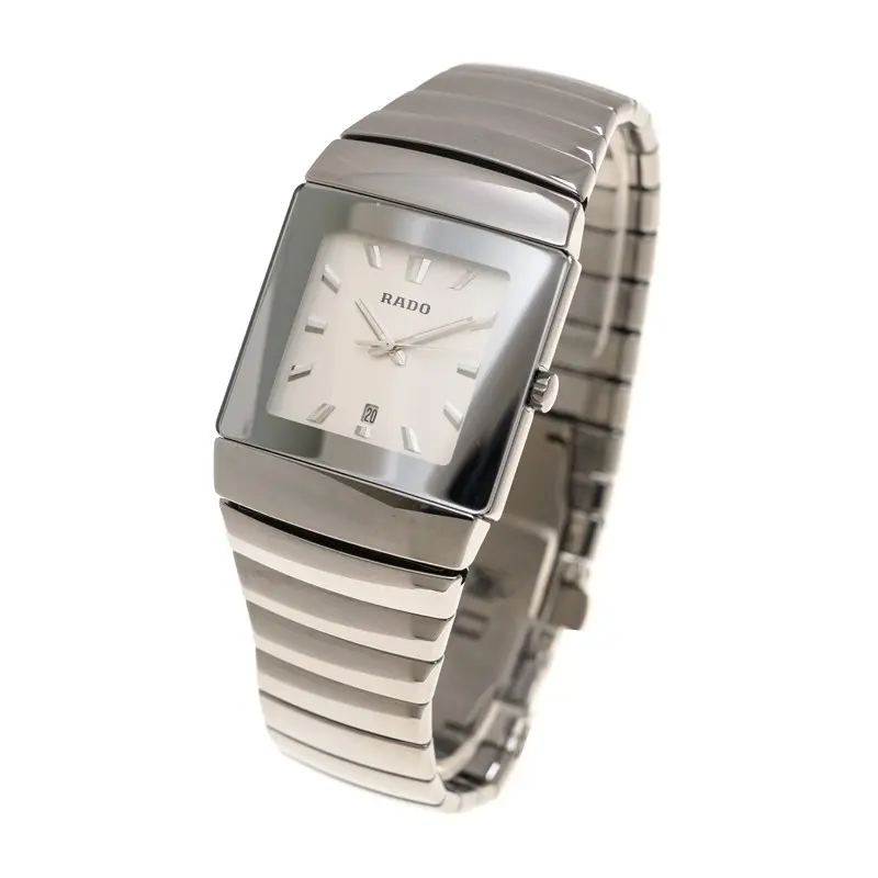R13432142 שעון ראדו יד 2 | דגם קרמיקה כסופה | שעון מסדרת סינטרה בלוח לבן | כולל תעודות קופסא ואחריות | Rado Sintra Men';s Quartz Watch R13432142 for sale