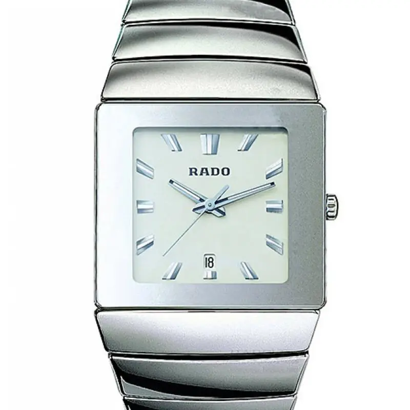 R13432142 שעון ראדו יד 2 | דגם קרמיקה כסופה | שעון מסדרת סינטרה בלוח לבן | כולל תעודות קופסא ואחריות | Rado Sintra Men';s Quartz Watch R13432142 for sale