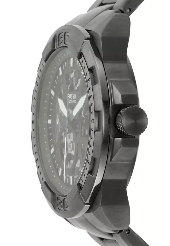 ME3218 שעון אוטומטי לגברים של פוסיל | דגם סקלטון אפור שחור | שעון אופנתי יוקרתי | סדרה חדשה כולל שנתיים אחריות |