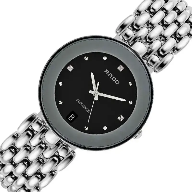 R48792153 ראדו פלורנס יד 2 לאישה | דגם 32 מ';';מ לוח שחור | שמור מאד כולל כל הכרטיסים וקופסא | Flourence Black Dial Stainless Steel Ladies Watch R48792153 by Rado