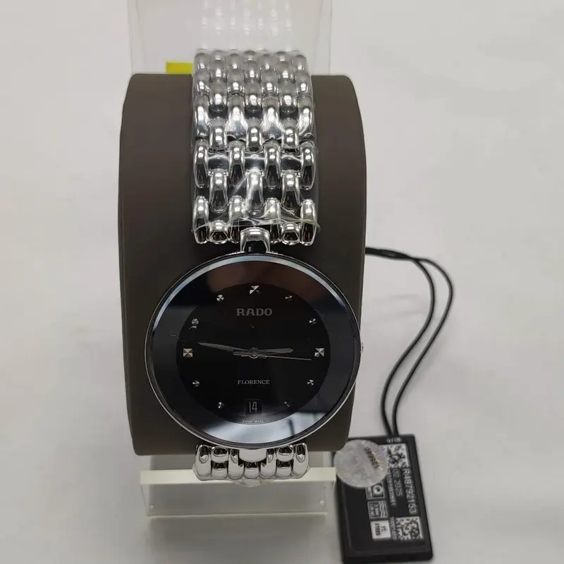 R48792153 ראדו פלורנס יד 2 לאישה | דגם 32 מ';';מ לוח שחור | שמור מאד כולל כל הכרטיסים וקופסא | Flourence Black Dial Stainless Steel Ladies Watch R48792153 by Rado