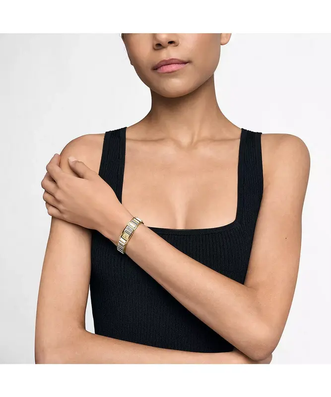 MK4914LE שעון מייקל קורס זהב לנשים במהדורה מוגבלת של 500 יחי | דגם מלבני משובץ אבני באגטים | שעון אופנתי מיוחד | שנתיים אחריות | מלאי מוגבל | Limited-Edition Mini Darrington Pav? Bezel Gold-Tone Watch