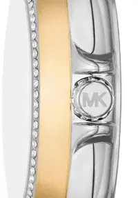 MK7492 שעון מייקל קורס לאישה | דגם חדש ברצעת פלדה משולבת זהב | באזל מקטמר עם שיבוץ זרקונים | שעון אופנתי עם שנתיים אחריות יבואן | Michael Kors Maren Two Tone Watch MK7492