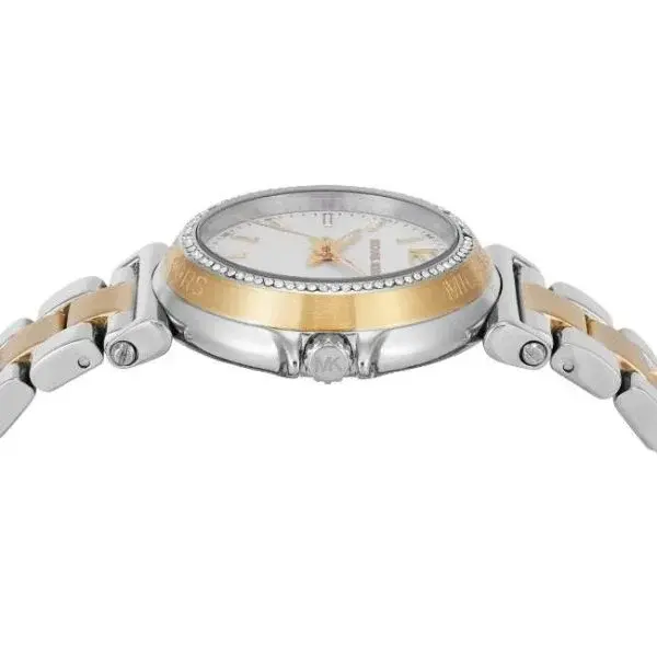 MK7492 שעון מייקל קורס לאישה | דגם חדש ברצעת פלדה משולבת זהב | באזל מקטמר עם שיבוץ זרקונים | שעון אופנתי עם שנתיים אחריות יבואן | Michael Kors Maren Two Tone Watch MK7492