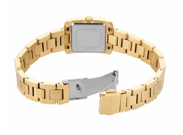 MK7510SET שעון חדש של מייקל קורס | דגם מלבני שמגיע כסט עם 2 צמידים מקוריים | שעון משובץ זרקונים עם שנתיים אחריות | Michael Kors MK7510SET Ladies Emery Watch and Bracelets Gift Set