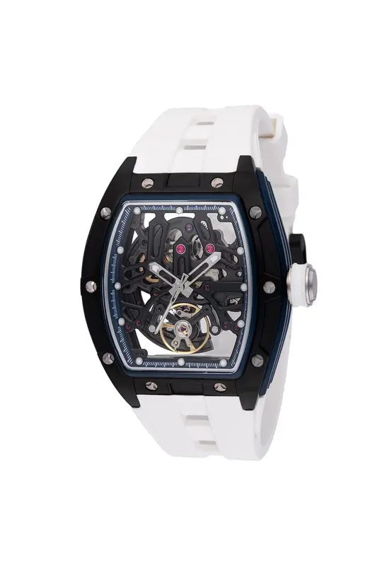 49030 שעון של אינווקטה חדש לגברים | דגם סקטון אוטומטי ברצועת ספורט לבנה | מלאי מוגבל | שנתיים אחריות |Invicta S1 Rally Automatic Black Dial Men';s Watch 49030