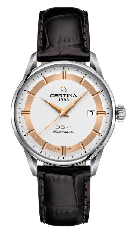 C029.807.16.031.60 שעון יוקרתי של סרטינה לגברים | דגם אוטומטי במהדורה מיוחדת להימליה | לוח משולב זהב רוז | גב אחורי שקוף ומיוחד | 5 שנים אחריות | Certina Powermatic 80 Himalaya Special C0298071603160