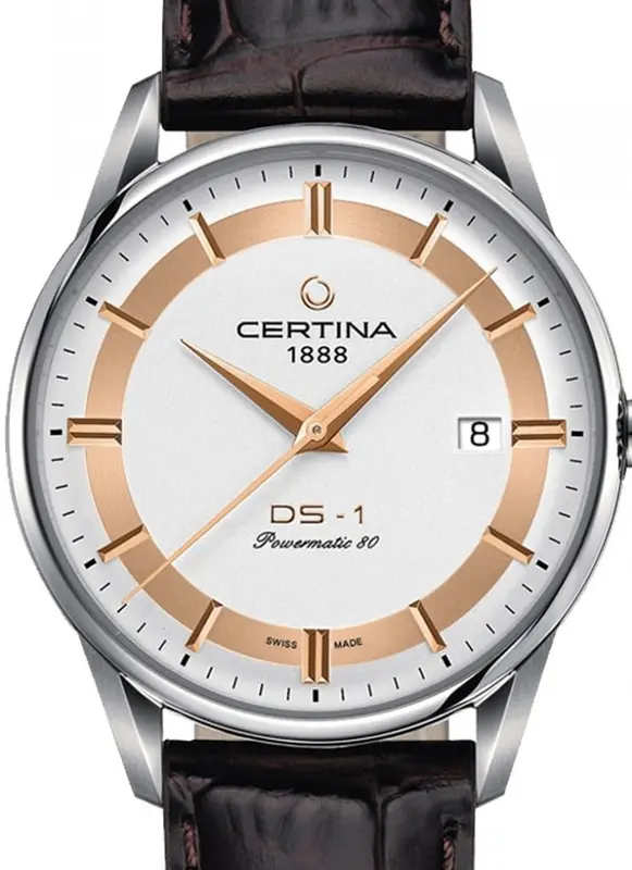 C029.807.16.031.60 שעון יוקרתי של סרטינה לגברים | דגם אוטומטי במהדורה מיוחדת להימליה | לוח משולב זהב רוז | גב אחורי שקוף ומיוחד | 5 שנים אחריות | Certina Powermatic 80 Himalaya Special C0298071603160