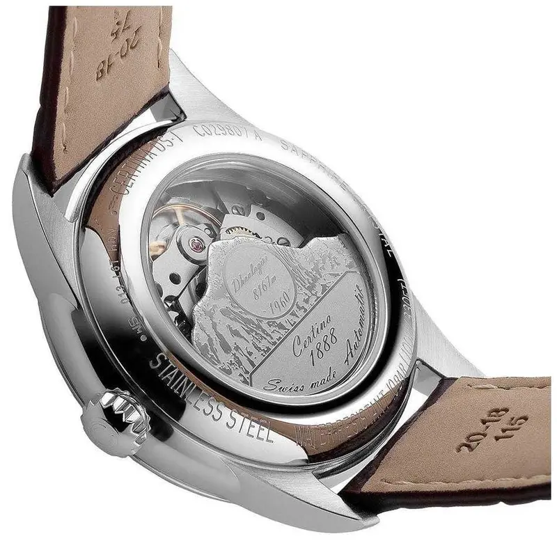 C029.807.16.031.60 שעון יוקרתי של סרטינה לגברים | דגם אוטומטי במהדורה מיוחדת להימליה | לוח משולב זהב רוז | גב אחורי שקוף ומיוחד | 5 שנים אחריות | Certina Powermatic 80 Himalaya Special C0298071603160