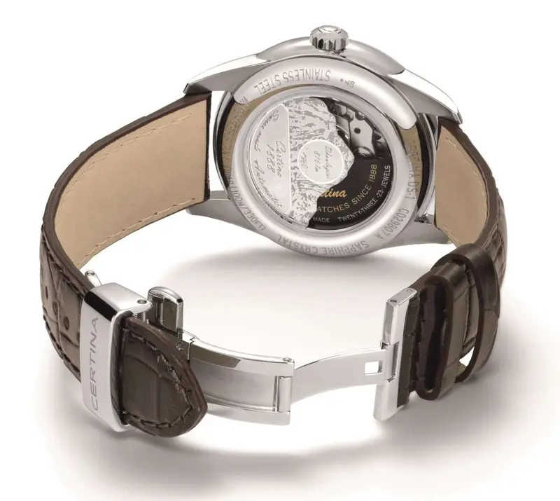 C029.807.16.031.60 שעון יוקרתי של סרטינה לגברים | דגם אוטומטי במהדורה מיוחדת להימליה | לוח משולב זהב רוז | גב אחורי שקוף ומיוחד | 5 שנים אחריות | Certina Powermatic 80 Himalaya Special C0298071603160