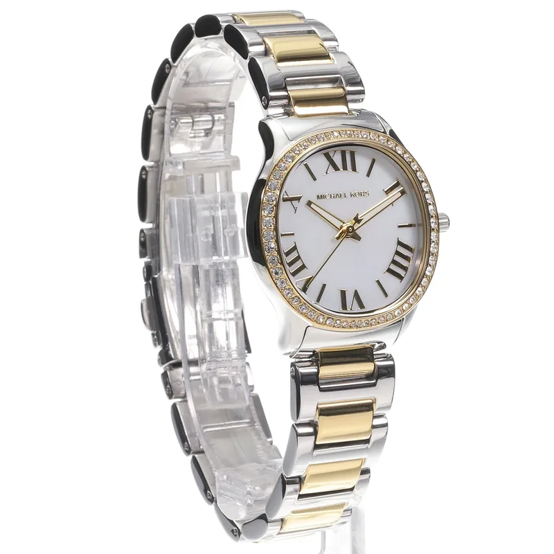 MK4910 שעון מייקל קורס יבואן רשמי | דגם חדש לאישב משולב זהב בלוח פנינה רומי | באזל משובץ זרקונים כולל שנתיים אחריות פלאנטי טיים | Michael Kors Sage Quartz Ladies Watch MK4910