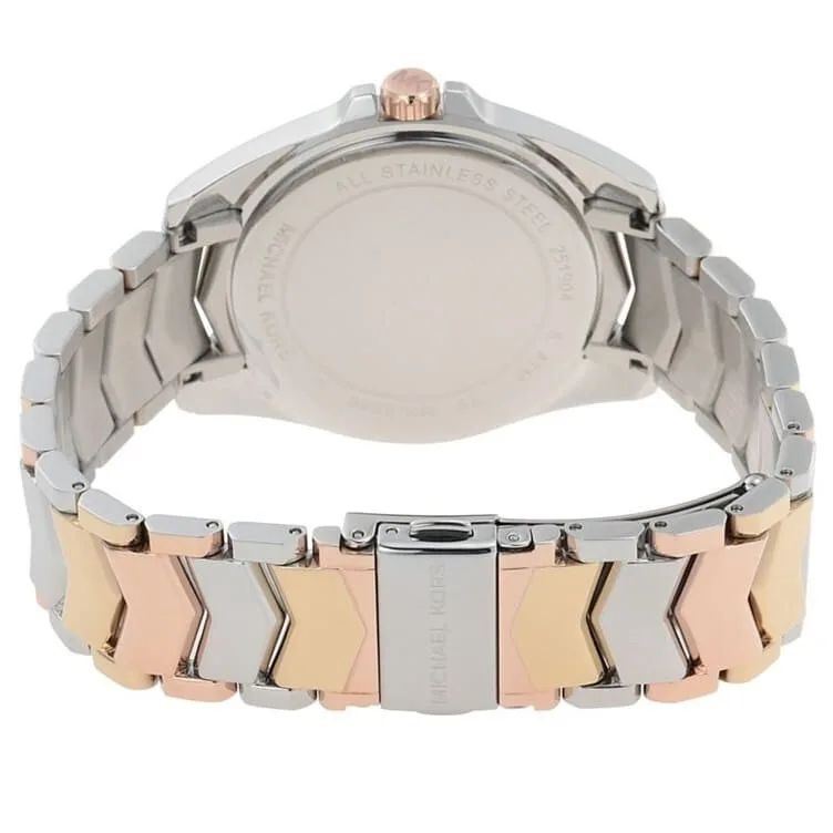 MK6686 שעון מייקל קורס יבואן רשמי | דגם חדש לאישה ברצועת פלדה משולבת 3 צבעים | לוח לבן מהמם | דגם קריסטלים| שנתיים אחריות פלאנט | מלאי מוגבל | Whitney Crystal White Sunray Dial Ladies Watch MK6686