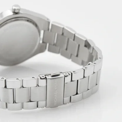 MK7393 מייקל קורס מקורי יבואן רשמי לאישה | דגם כסוף חדש בלוח כסוף רומי | שעון אופנתי אלגנטי כולל שנתיים אחריות פלאנט טיים | Michael Kors Lennox 37mm Ladies Watch Silver MK7393