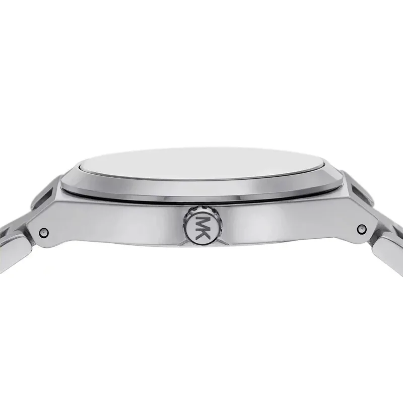 MK7393 מייקל קורס מקורי יבואן רשמי לאישה | דגם כסוף חדש בלוח כסוף רומי | שעון אופנתי אלגנטי כולל שנתיים אחריות פלאנט טיים | Michael Kors Lennox 37mm Ladies Watch Silver MK7393