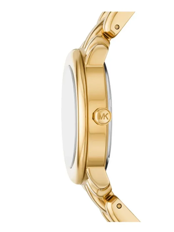 MK4923 שעון מייקל קורס יבואן רשמי לנשים | דגם חדש בלוח זהב 3D ממותג | שעון זהב אופנתי יוקרתי | שנתיים אחריות פלאנט טיים | Michael Kors Phoebe Women';s Watch MK4923