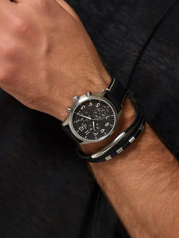 T116.617.16.062.00 שעון טיסו כרונוגרף אלגנטי לגברים | דגם ברצועת עור שחורה | לוח שחור מספרים זרחני וקריא | 3 שנים אחריות | Chrono XL Quartz Anthracite Dial Men';s Watch T116.617.16.062.00 by Tissot