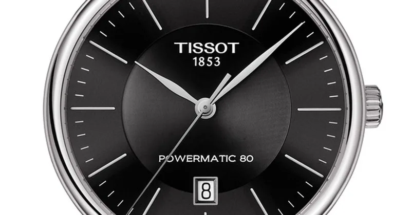 T122.407.11.051.00 שעון אוטומטי 80 שעות לגברים של טיסו | דגם חדש קלאסי אלגנטי בלוח שחור עם תאריכון | TISSOT Carson Premium 40MM Black Dial Men';s Watch T1224071105100