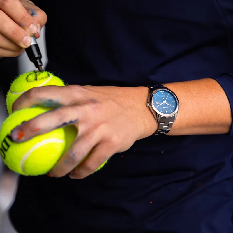 R-60273096 | R32027962 שעון יוקרתי ומיוחד של ראדו לאישה | דגם קרמיקה פלאזמה מסדרת הייפרכרום בלוח כחול פנינה משובץ מהדורה מוגבלת 996 יחי בעולם 5 שנים אחריות יבואן רשמי Ash Barty II Limited Edition