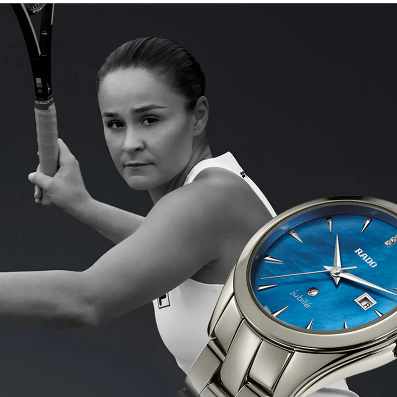R-60273096 | R32027962 שעון יוקרתי ומיוחד של ראדו לאישה | דגם קרמיקה פלאזמה מסדרת הייפרכרום בלוח כחול פנינה משובץ מהדורה מוגבלת 996 יחי בעולם 5 שנים אחריות יבואן רשמי Ash Barty II Limited Edition