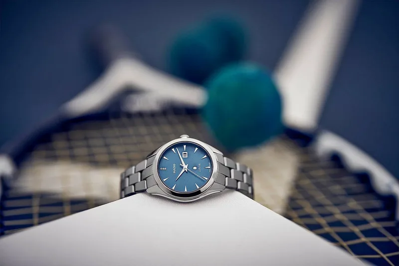 R-60273096 | R32027962 שעון יוקרתי ומיוחד של ראדו לאישה | דגם קרמיקה פלאזמה מסדרת הייפרכרום בלוח כחול פנינה משובץ מהדורה מוגבלת 996 יחי בעולם 5 שנים אחריות יבואן רשמי Ash Barty II Limited Edition