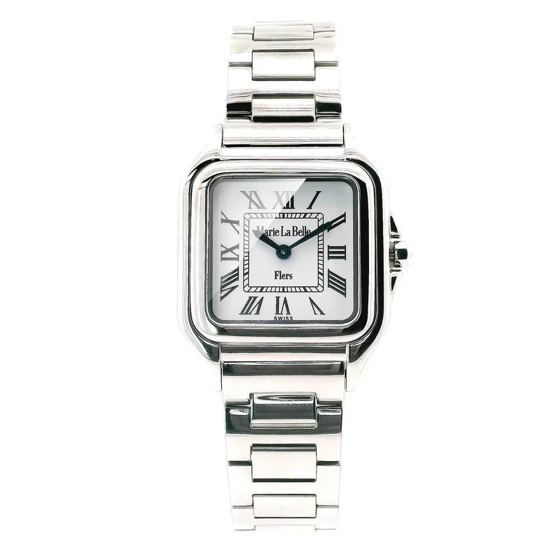 MLB.610.111 שעון מרי לה בל לאישה | דגם חדש כסוף בלוח רומי | מנגנון שווצרי עם ספיר קריסטל | אחריות יבואן רשמי | Marie La Belle Watch with Swiss design MLB.610.111