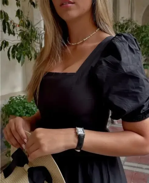 MLB.614.111 שען מרי לה בל אלגנטי לנשים| דגם חדש ברצועת עור שחורה | זכוכית ספיר ומנגנון שווצרי | לוח רומי עם שנתיים אחריות | Marie La Belle Watch – stylish women’s watch MLB.614.111