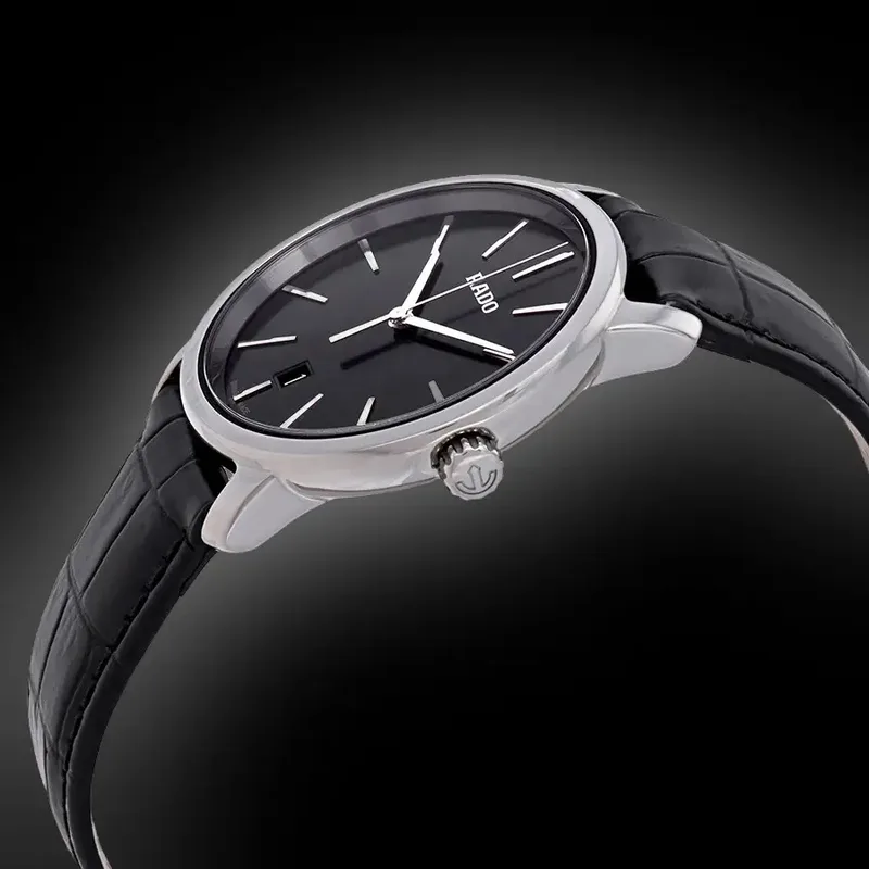 R14072175 שעון ראדו לגברים ברצועת עור | דגם קרמיקה | 40 מ';';מ | שעון קלאסי אלגנטי | שנתיים אחריות | מלאי מוגבל | Rado Diamaster XL Quartz Men';s Watch R14072175