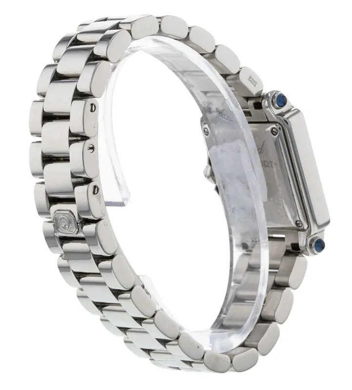 278892-23 שעון יד שופארד לאישה מסדרת הפי דיאמונד | יד 2 שמור מאד כמו חדש | לוח רומי לבן עם 5 יהלומים זזים | שנה אחריות | Chopard 27/8892-23 Happy sports 5P diamond WATCH