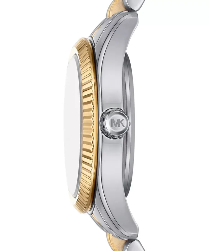 MK4815SET שעון סט צמידים של מייקל קורס עם שעון לאישה | דגם משולב זהב | לוח כסוף משובץ | מלאי מוגבל | שנתיים אחריות | MK4815SET Michael Kors Lexington SET watch