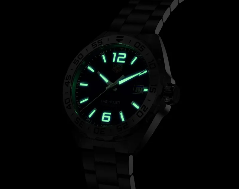 WAZ1118.BA0875 שעון טאג הויאר יד 2 לגברים מסדרת פורמולה 1 | לוח כחול זרחני מהמם | שעון שמור מאד כולל קופסא ומדריכים | עם אחריות | 200 מטר | Tag Heuer Formula 1 - Quartz, 41 mm, Steel WAZ1118.BA0875