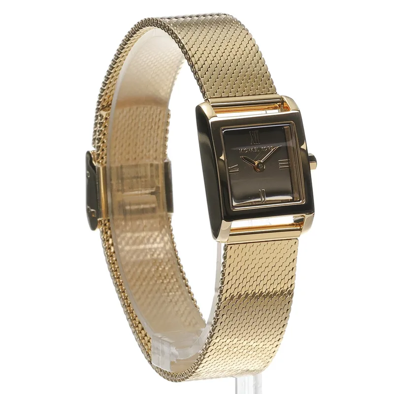 MK4959 מייקל קורס שעון לאישה | דגם זהב חדש מרובע | רצועת רשת אופנתית | 100% מקורי | שנתיים אחריות | מלאי מוגבל | Michael Kors Georgie Women';s Watch MK4959