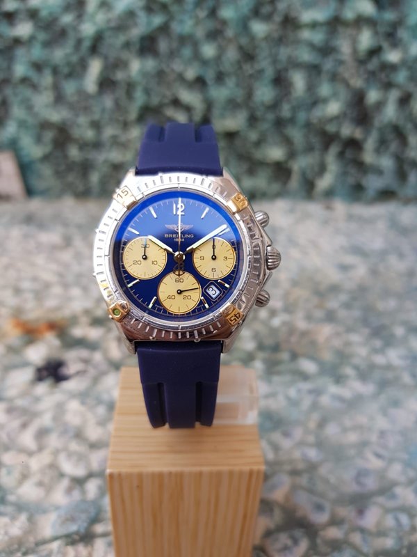 שעון ברייטלינג כרונוגרף ספורטיבי משולב זהב 18 קראט | שעון יד 2 שנה אחריות | Breitling Chrono Sextant Quartz Stainless Steel & Yellow Gold 18K unisex Sports Watch B55047