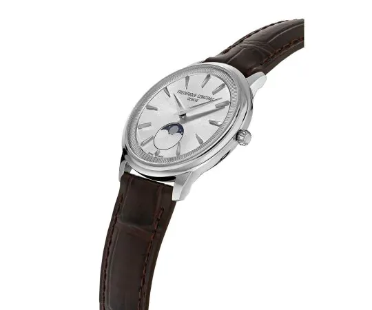 FC-206S3S6 שעון פרדריק קונסטנט מהסדרה החדשה | דגם יוניסקס ברצועת עור | לוח סאנריי עם תצוגת ירח | אחריות יבואן רשמי | Classics Moneta Moonphase FC-206S3S6