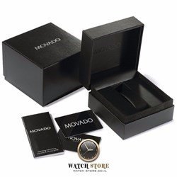 שעון יד מובאדו אלגנטי יד שנייה במצב מעולה | השעון מגיע עם שנה אחריות | רצועת עור שחורה חדשה | מובאדו יד 2 לגברים | Movado Museum 2100002 Wrist Watch for Men