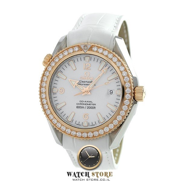 שעון אומגה יד 2 מדהים ביופיו סימאסטר קו אקסיאל יוניסקס 42 מ';מ 18 קראט באזל ושיבוץ מקורי מהחברה | OMEGA PLANET OCEAN 600M CO-AXIAL 42 MM 222.28.42.20.04.001 DIAMOND Steel & 18K red gold on leather stra