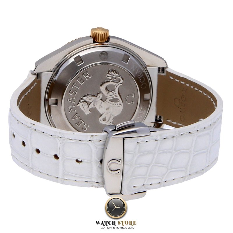 שעון אומגה יד 2 מדהים ביופיו סימאסטר קו אקסיאל יוניסקס 42 מ';מ 18 קראט באזל ושיבוץ מקורי מהחברה | OMEGA PLANET OCEAN 600M CO-AXIAL 42 MM 222.28.42.20.04.001 DIAMOND Steel & 18K red gold on leather stra