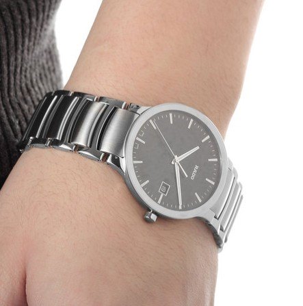 שעון ראדו יד שנייה לגברים | דגם מסדרת סנטריקס לוח שחור מחוגים זוהרים בחשכה | שנה אחריות | Rado Centrix Steel watch Black Dial Steel Strap for Men R30927153